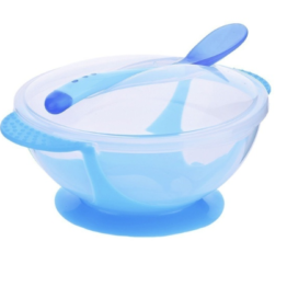 skål-til-babymad-blaa-sugekop-10015 Sugekop skål til baby i Blå