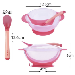 Pink skaal til babymad