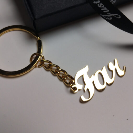 Nøglering guld Far